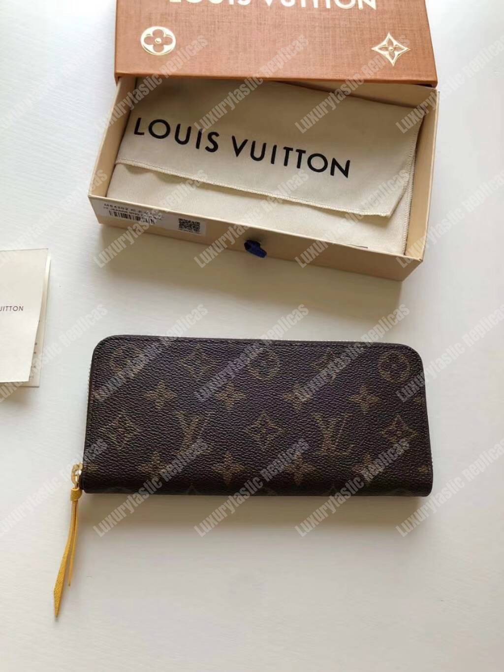 LV Clemence Wallet Monogram Safran