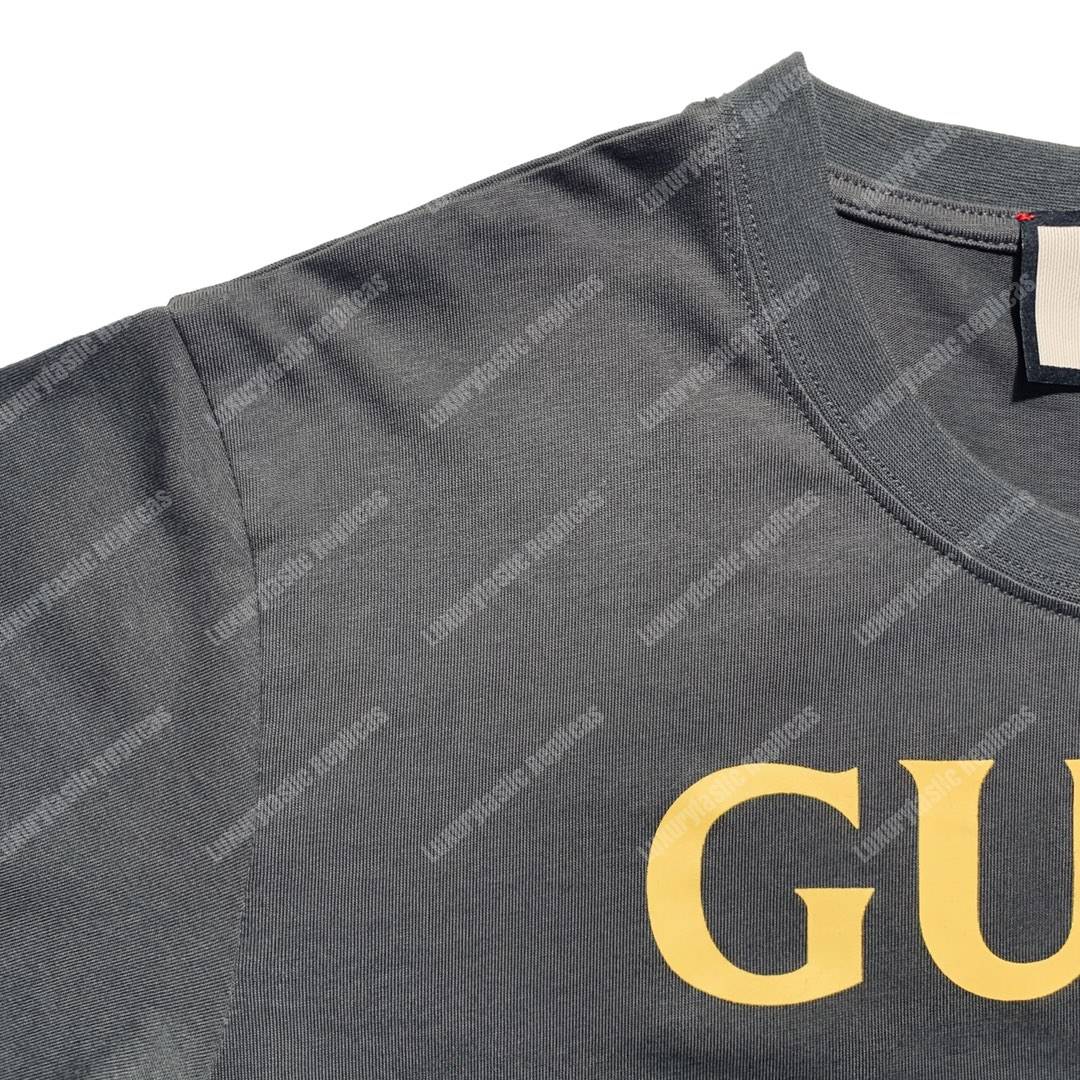 G*u*i cotton t-shirt vintage G*u*i logo black