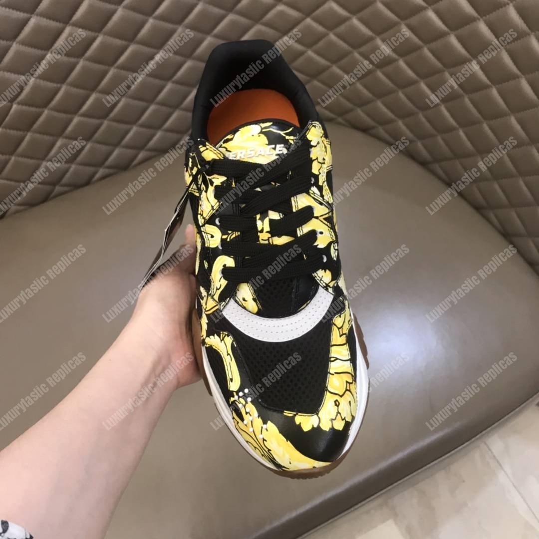 Versace Squalo Sneakers Black/Flower Print