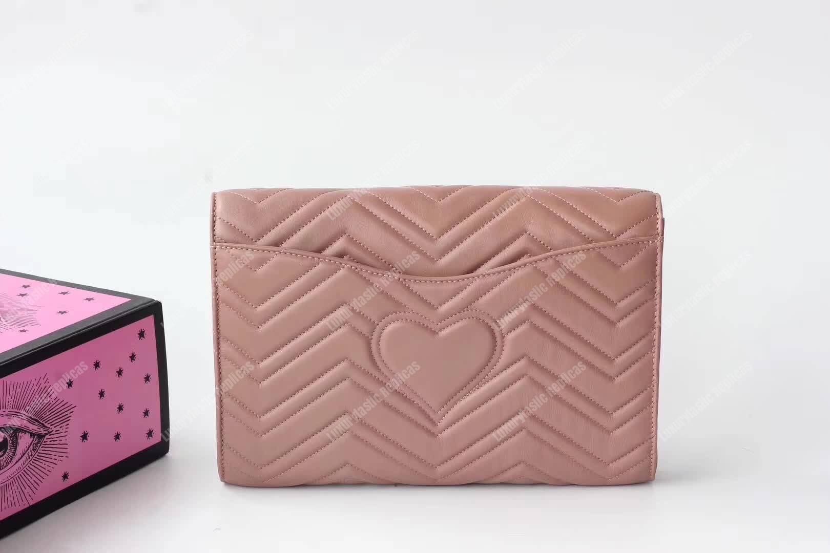 G*u*i gg marmont clutch dusty pink