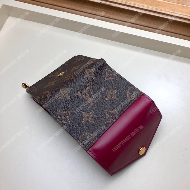 LV Zoé Wallet Monogram Fuchsia colored leather