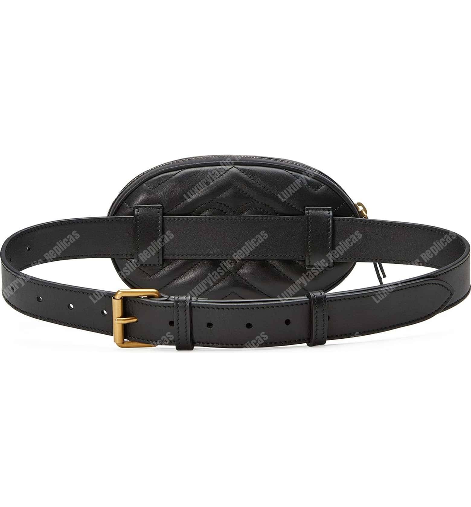 G*u*i gg marmont animal stud matelassé belt bag black