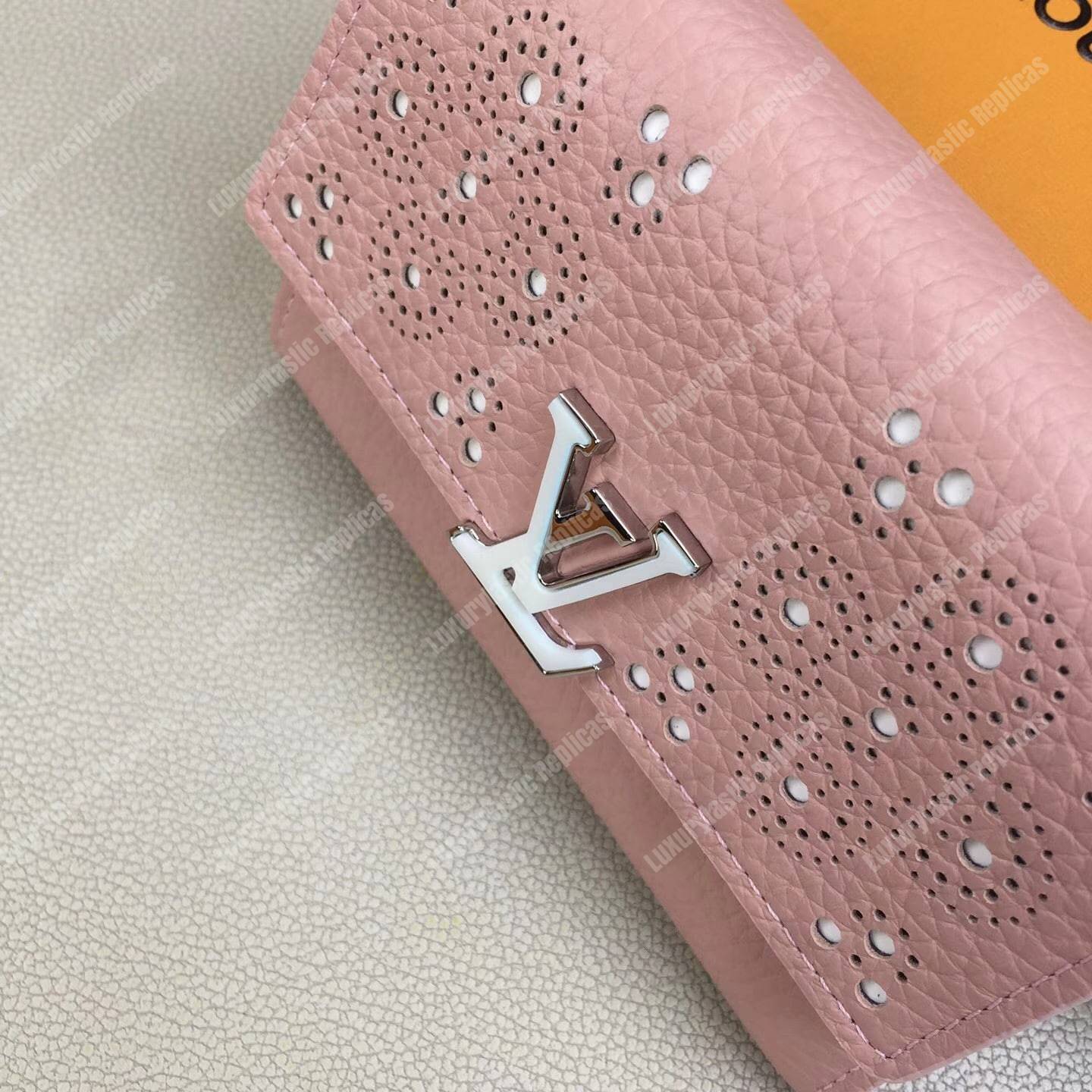 LV Compact Wallet Taurillion Leather Magnolia