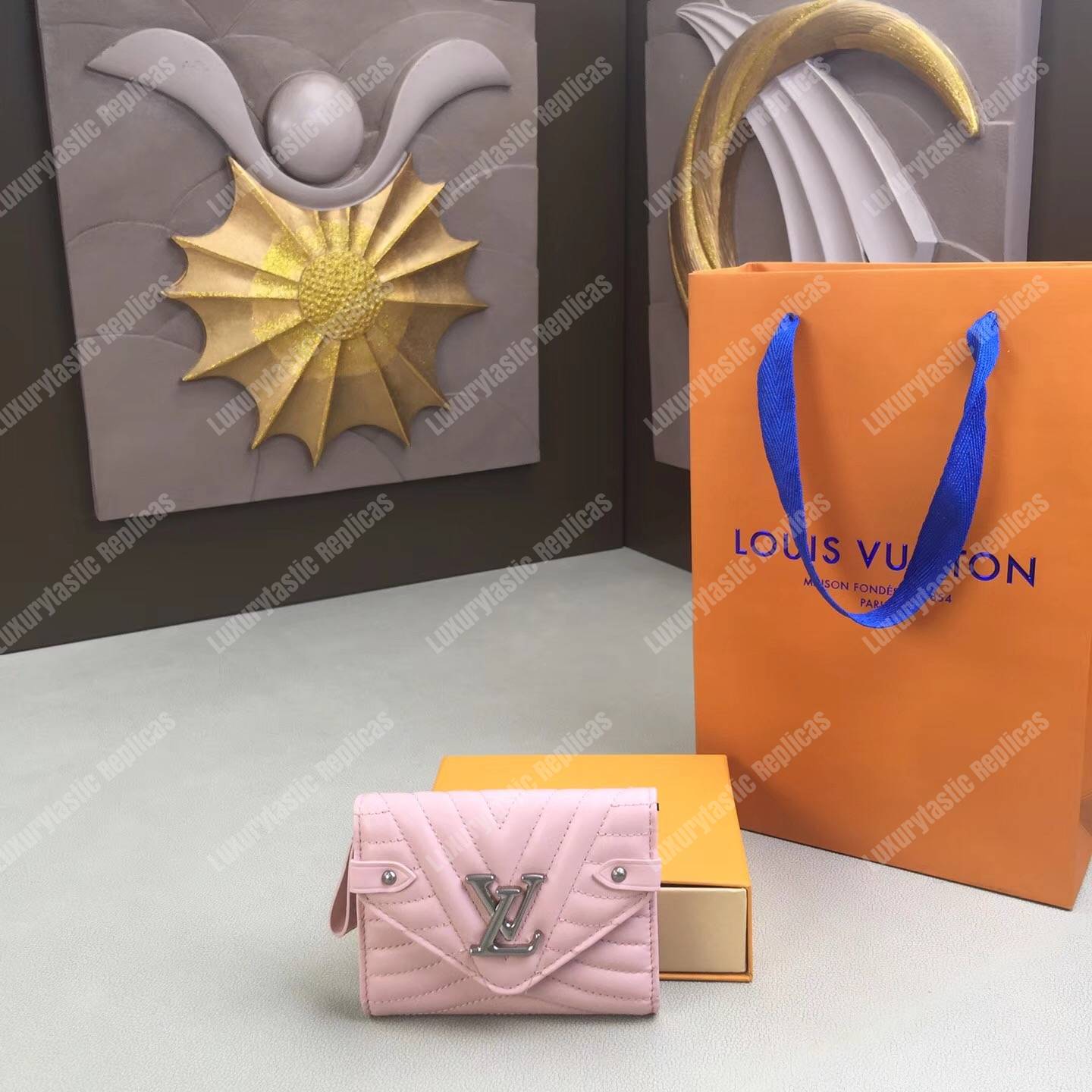 LV New Wave Compact Wallet Smoothie Pink