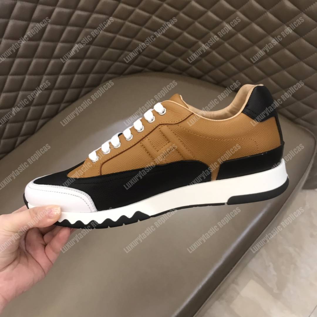 H**mes trail sneaker brown/navy blue