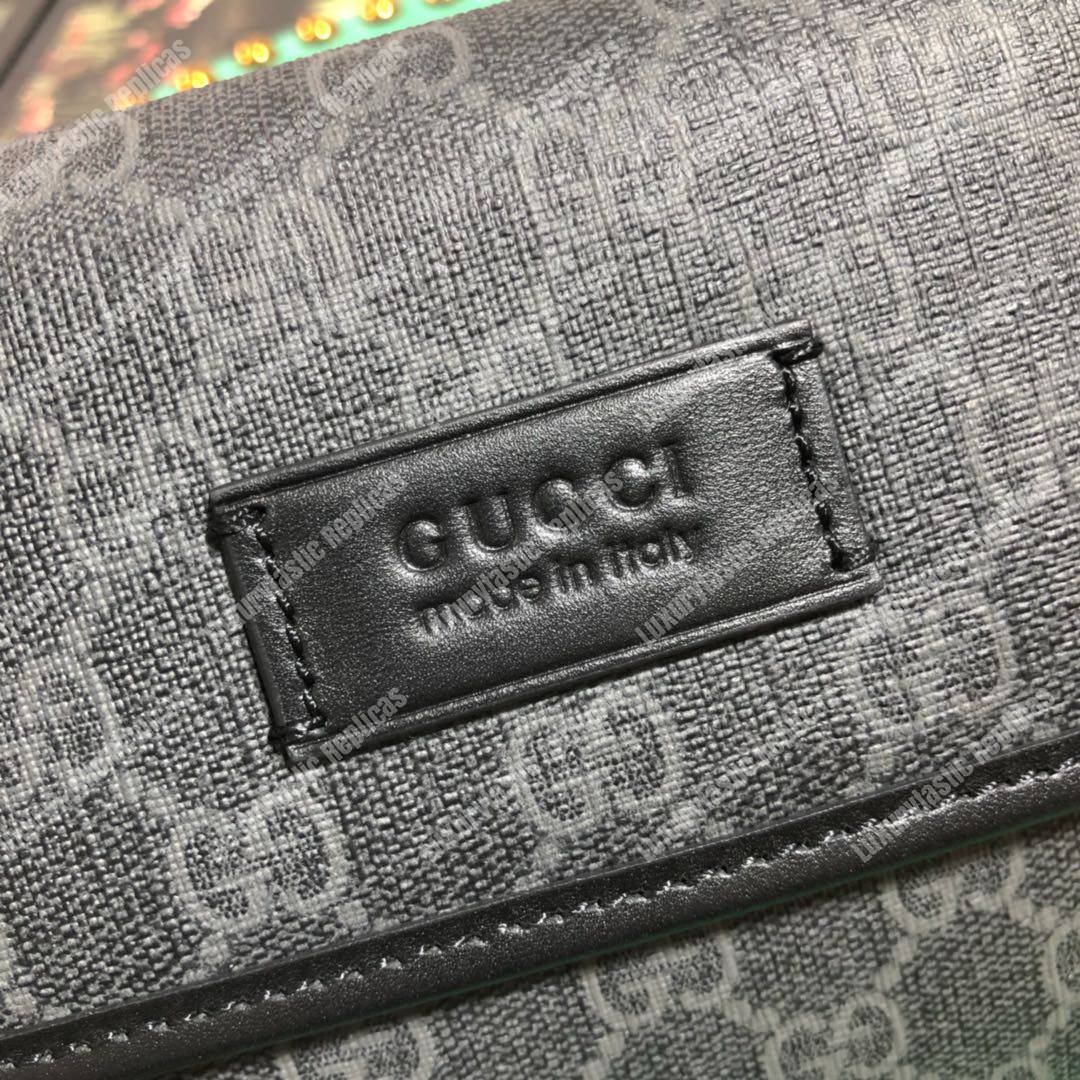 G*u*i gg sup*e black flap belt bag