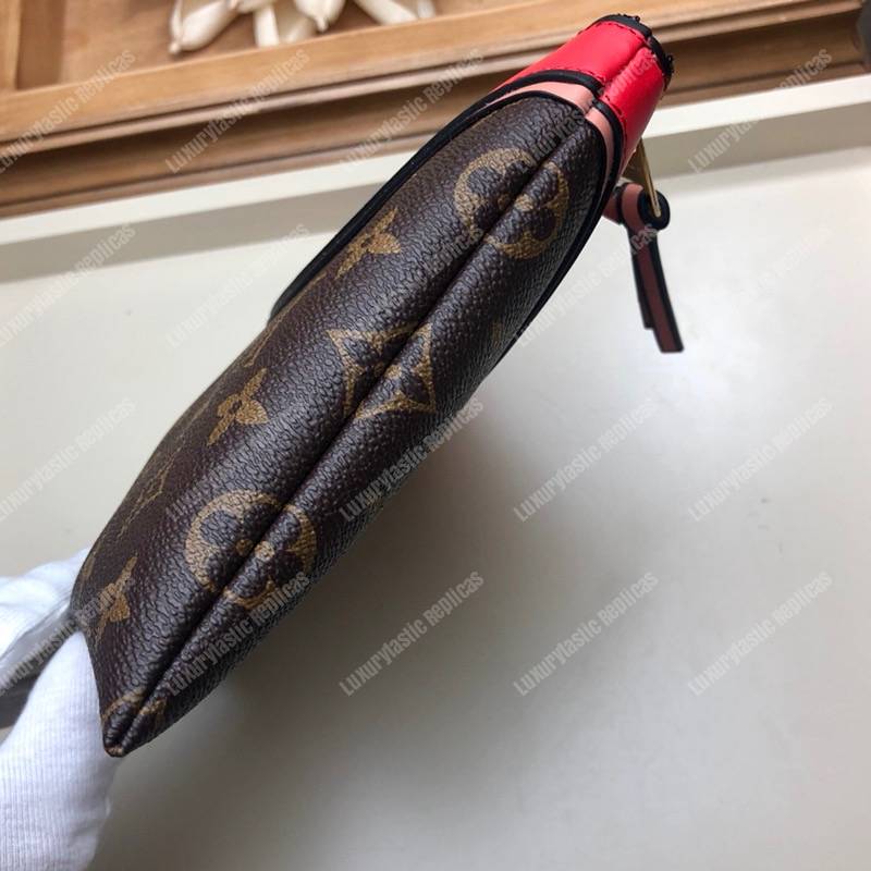 LV Pochette Tuileries Monogram Canvas Kabuki Red