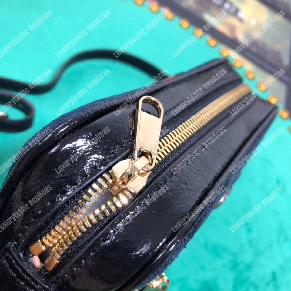 G*u*i ophidia suede mini bag blue