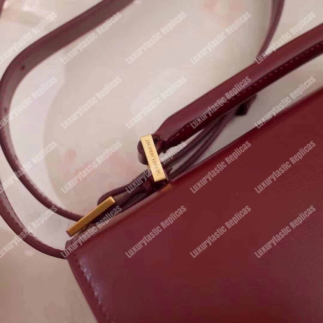 Saint Laurent Medium Bellechasse Dark Red Leather