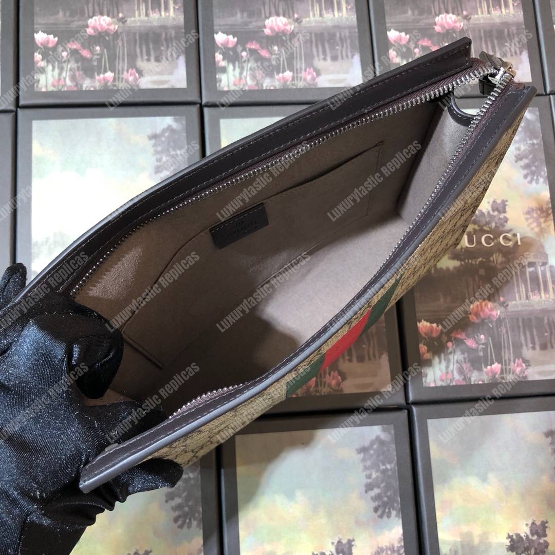 G*u*i gg sup*e web pouch beige/ebony