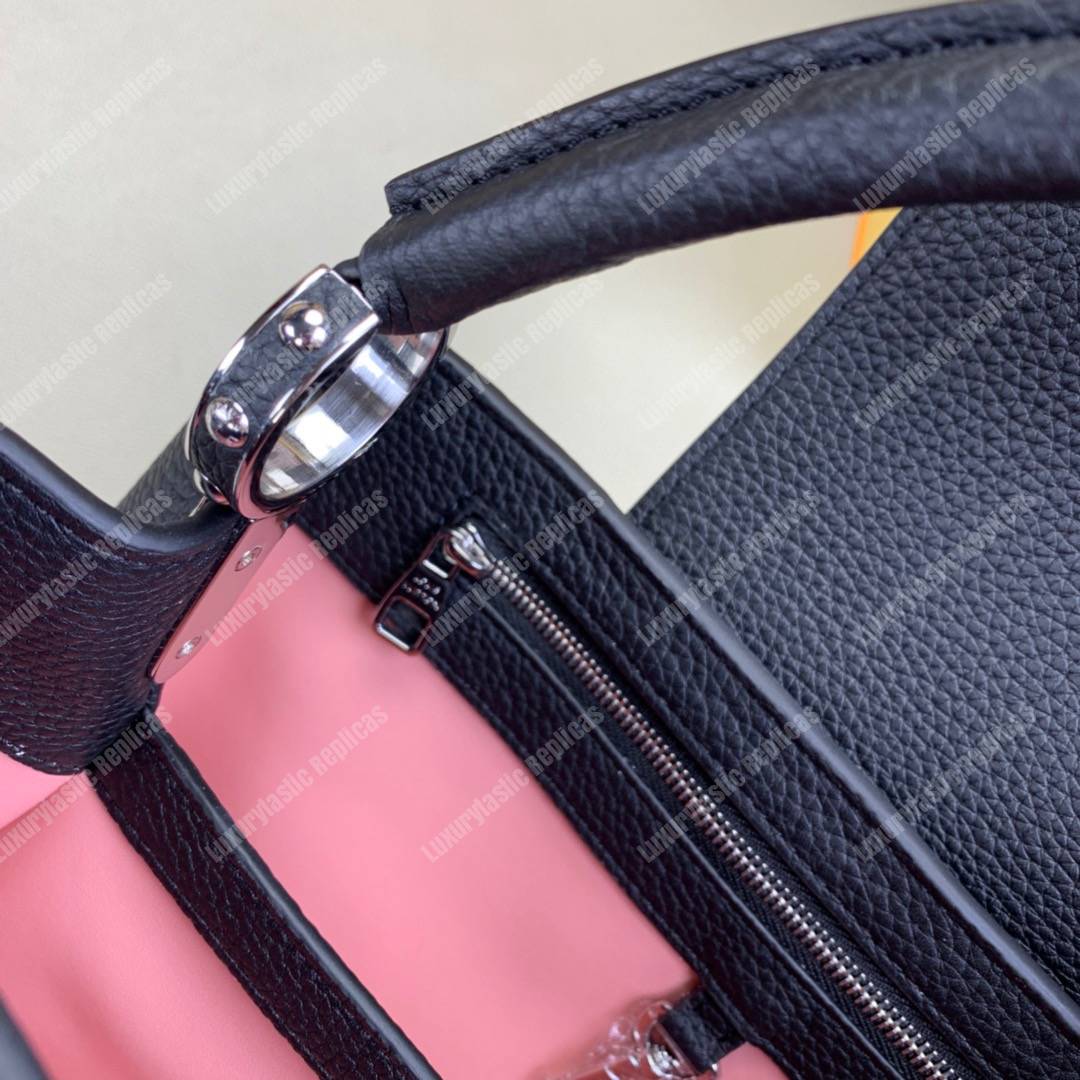 LV Capucines PM Taurillon Leather Monogram Flowers allover Black