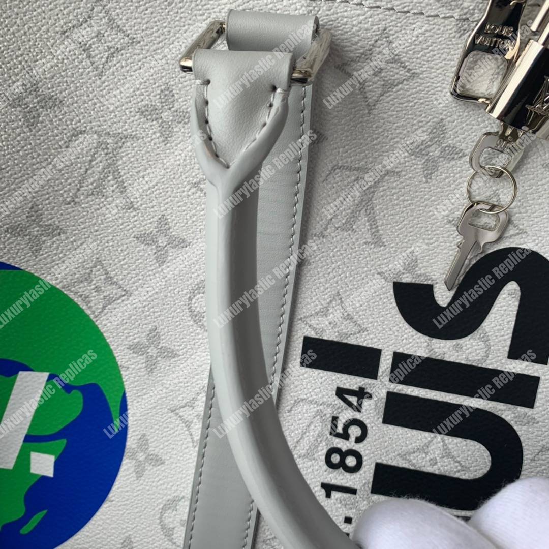 LV Keepall Bandouliere 45 Monogram White