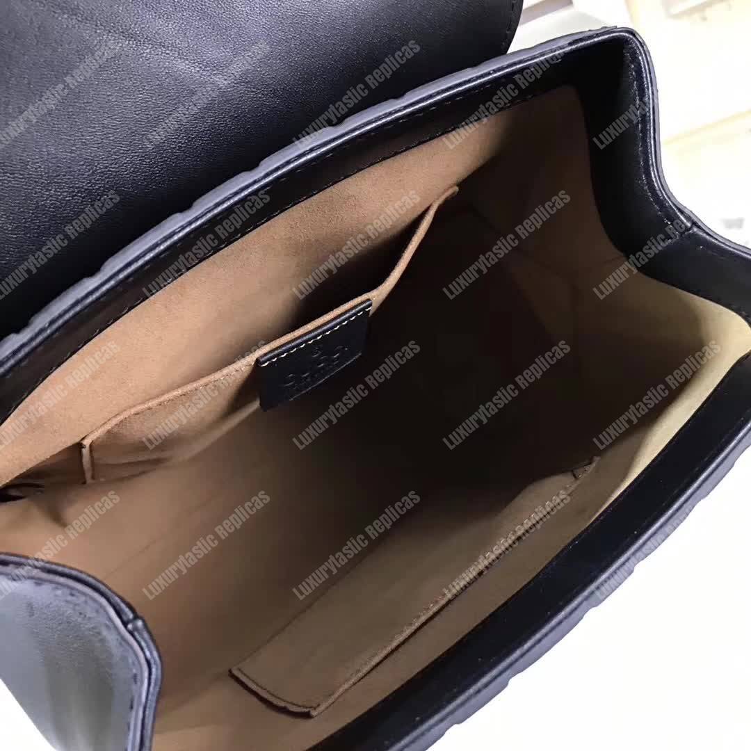 G*u*i padlock gg signature backpack black