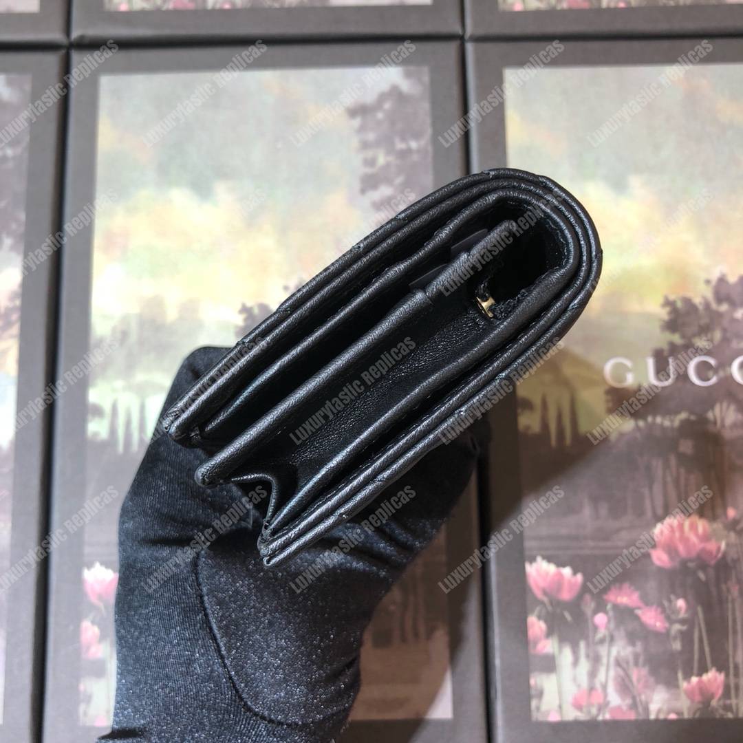 G*u*i gg marmont card case wallet black