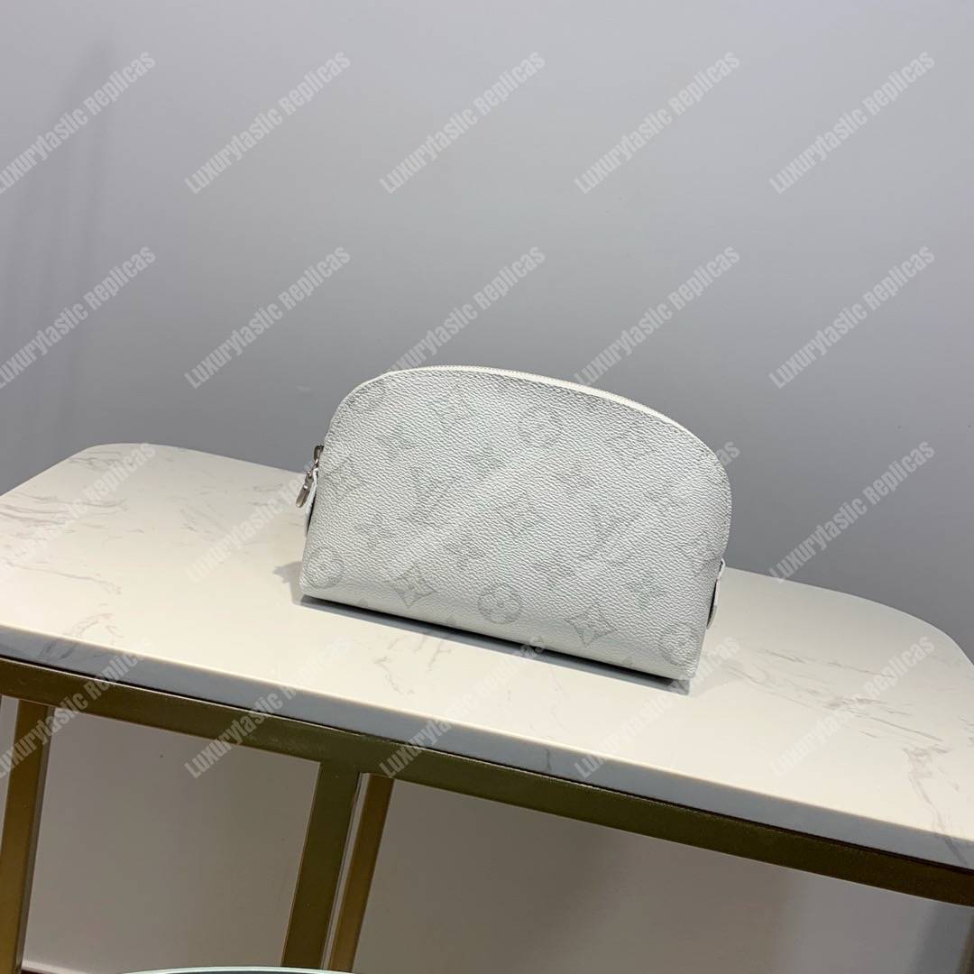 LV Cosmetic Pouch PM Monogram White