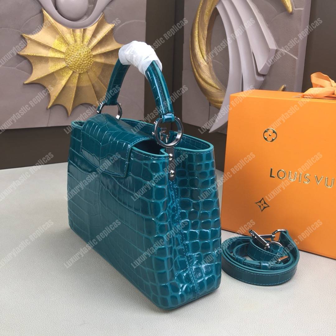 LV Capucines BB Crocodilien Brillant Cactus