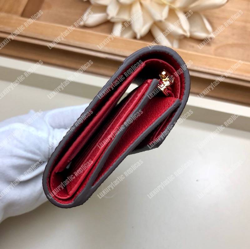 LV Pallas Compact Wallet Monogram Cerise Red