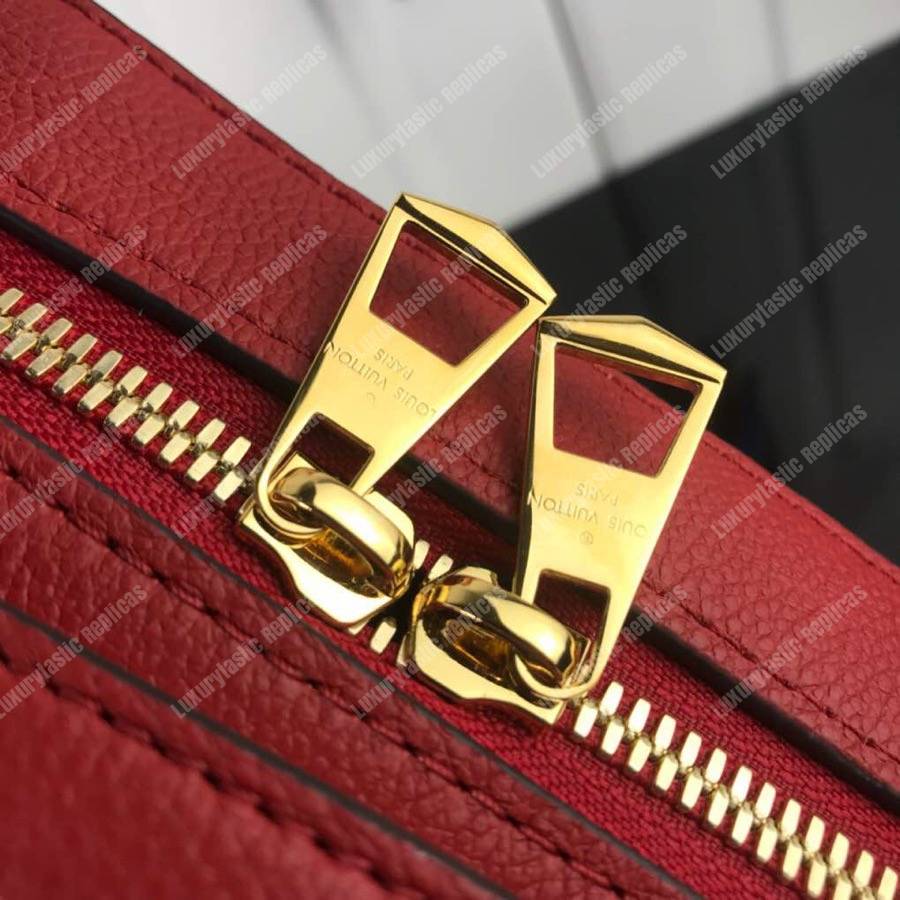 LV Saintonge Monogram Empreinte Leather Scarlet