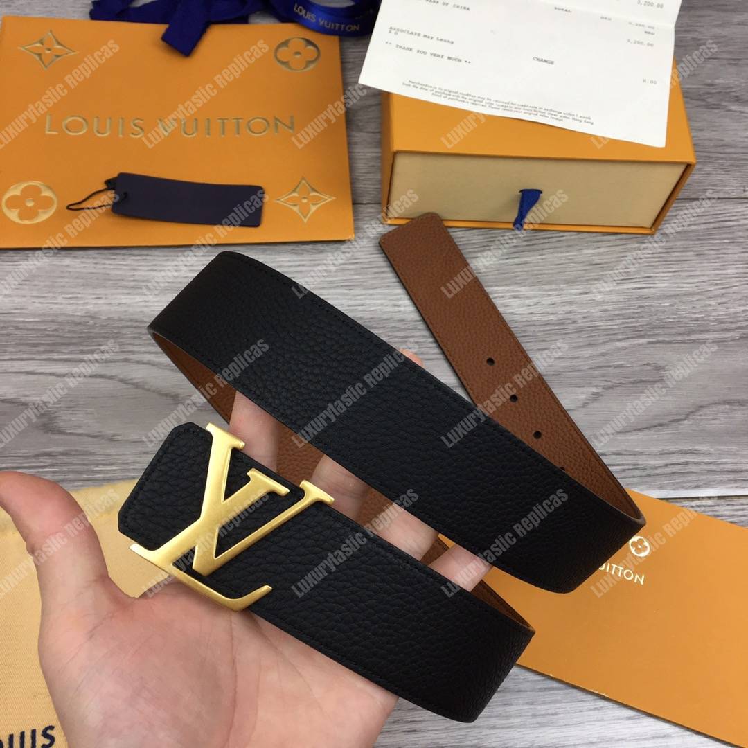 LV Initiales 40MM Reversible Utah Leather Belt Brown