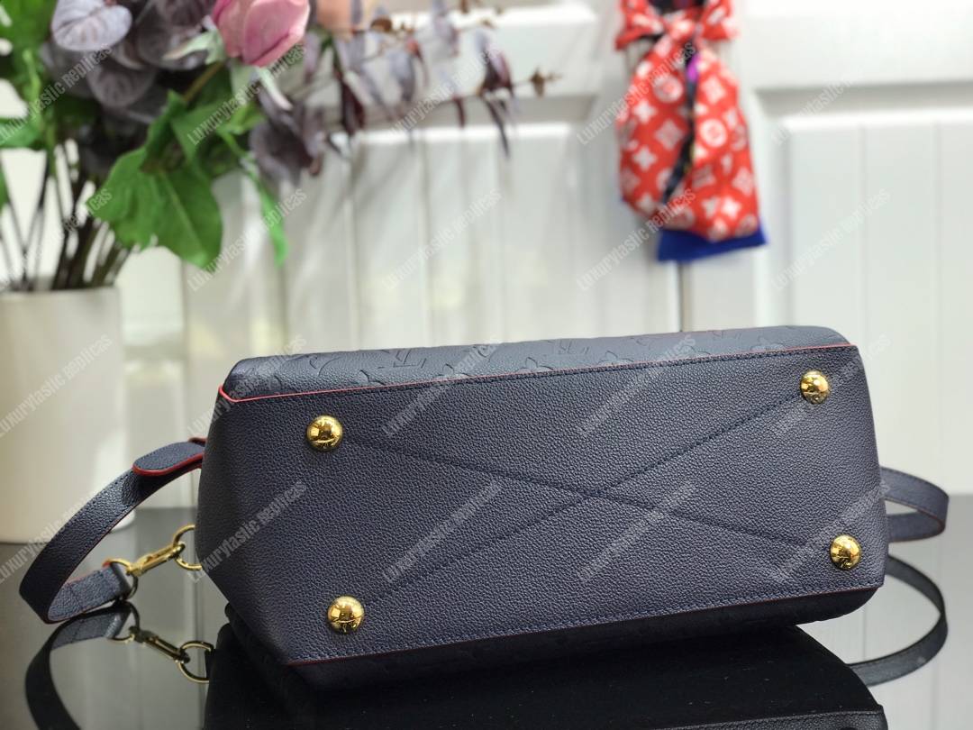 LV Georges MM Monogram Empreinte Leather Navy Blue/Red