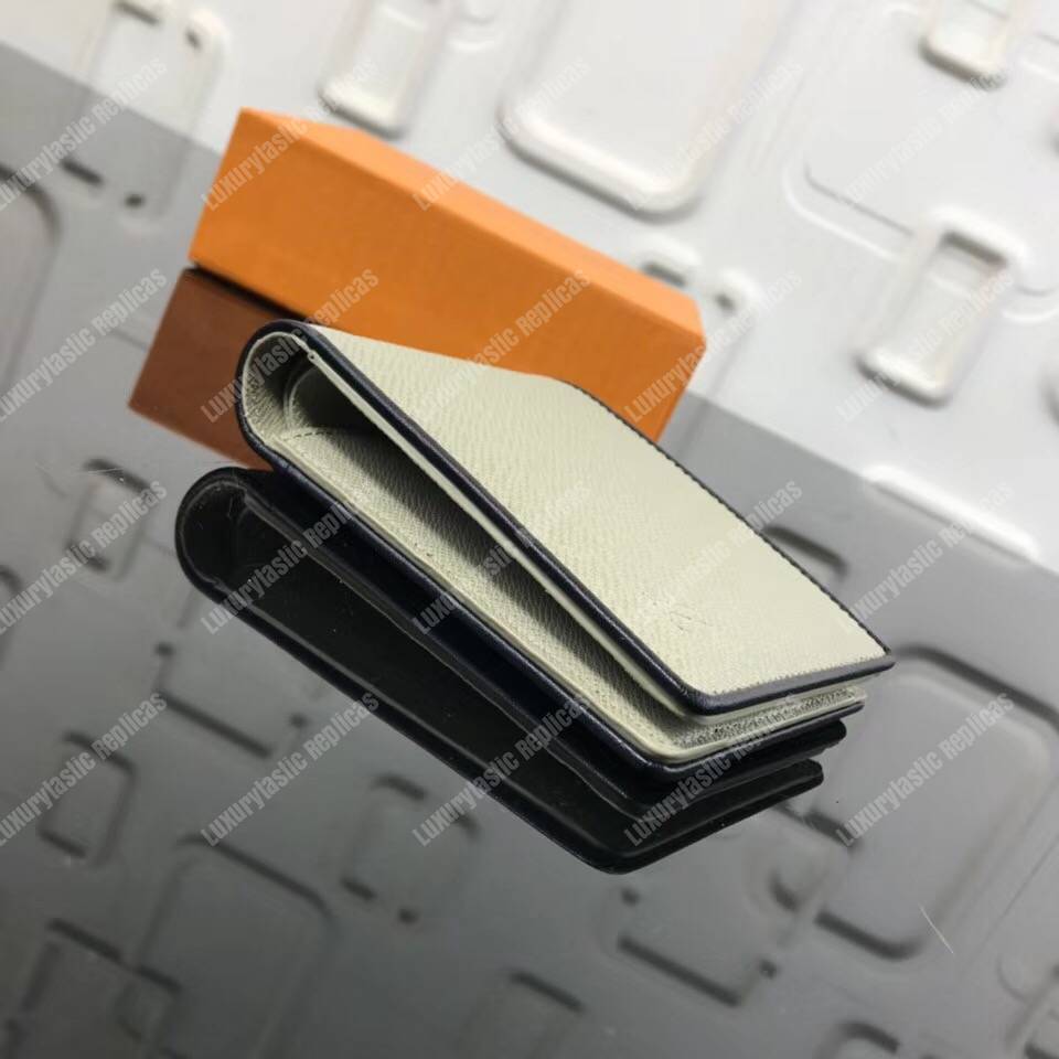 LV Multiple Wallet Taiga Leather Silver