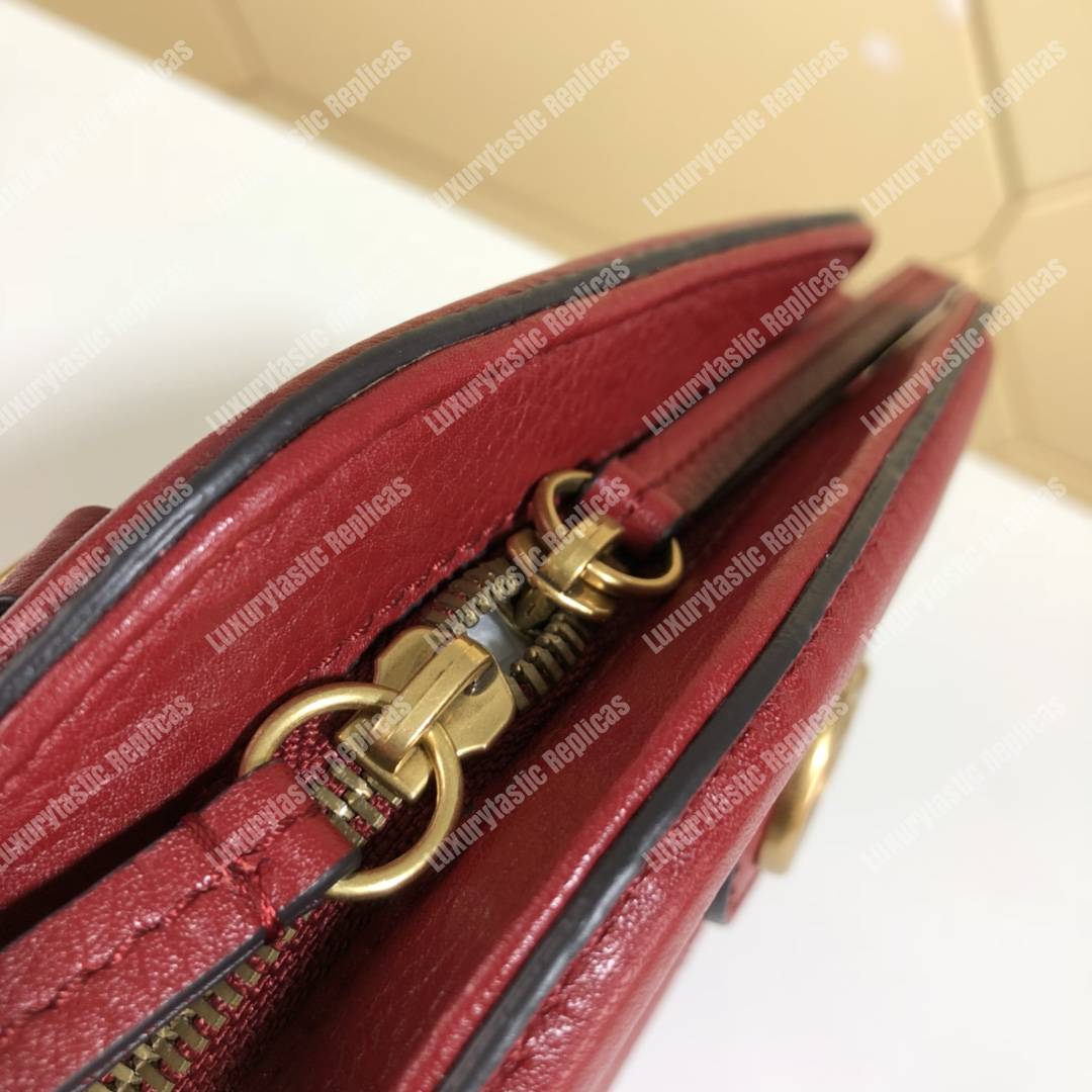 G*u*i re(belle) small shoulder bag leather red