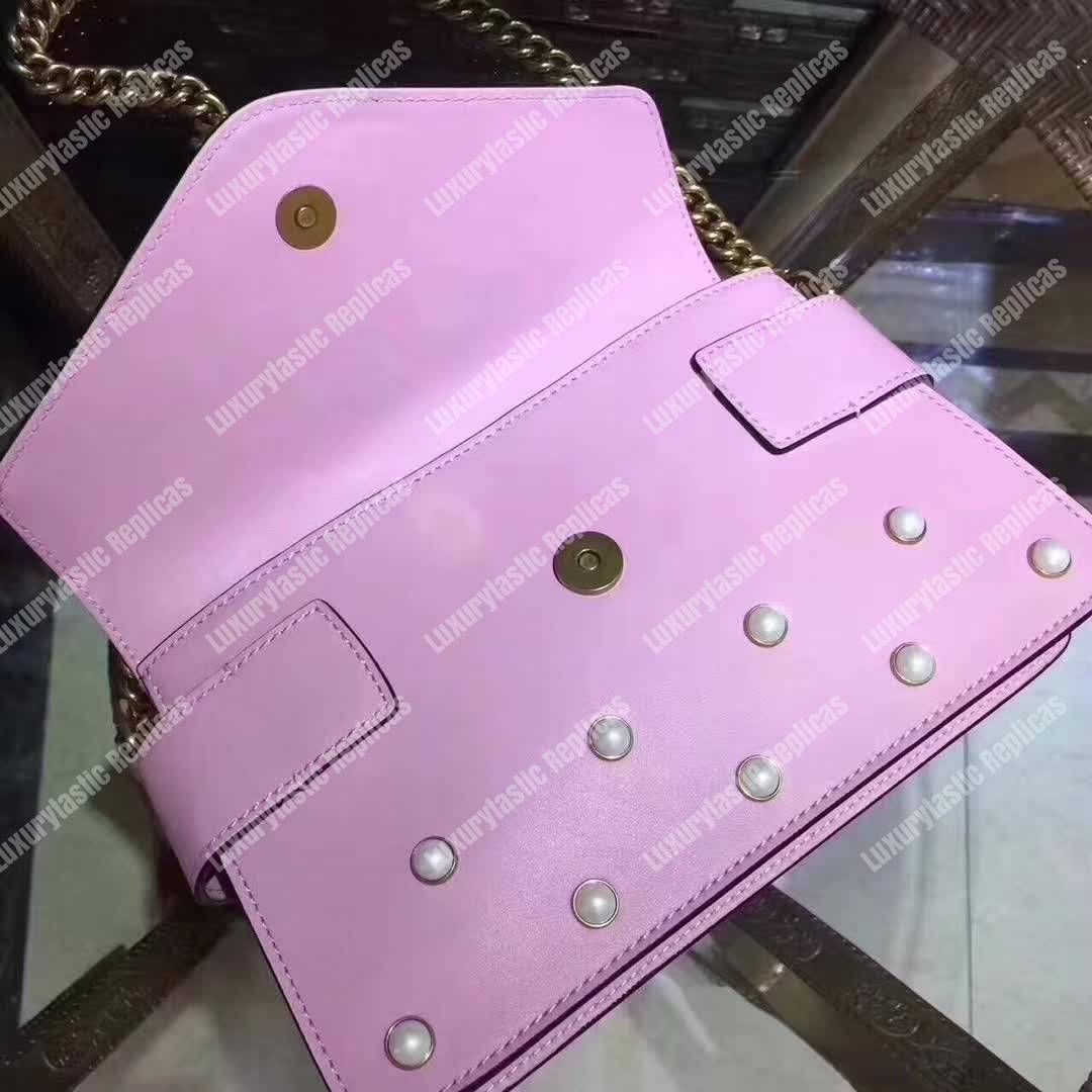 G*u*i broadway leather mini bag light pink