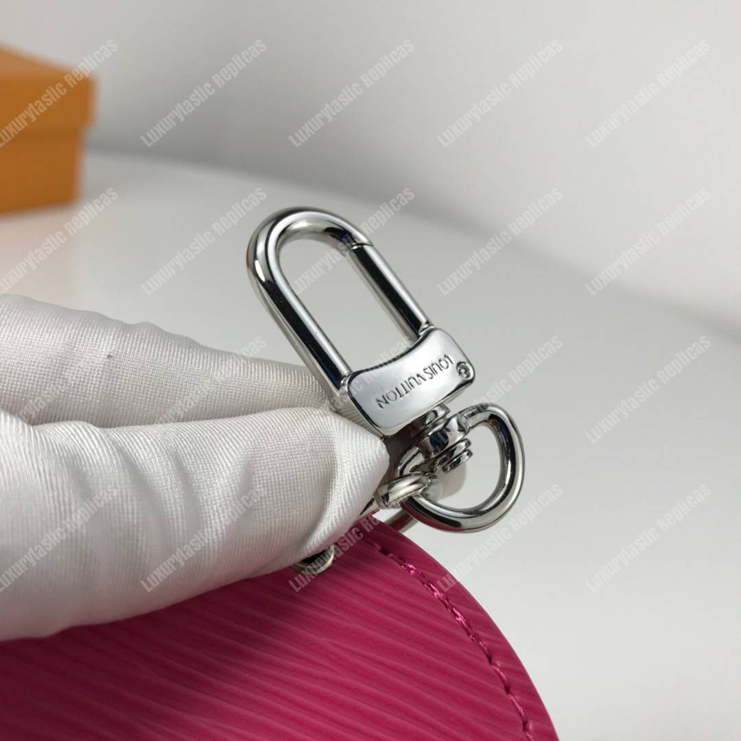 LV Mirror Bag Charm & Key Holder Epi Leather Fuchsia