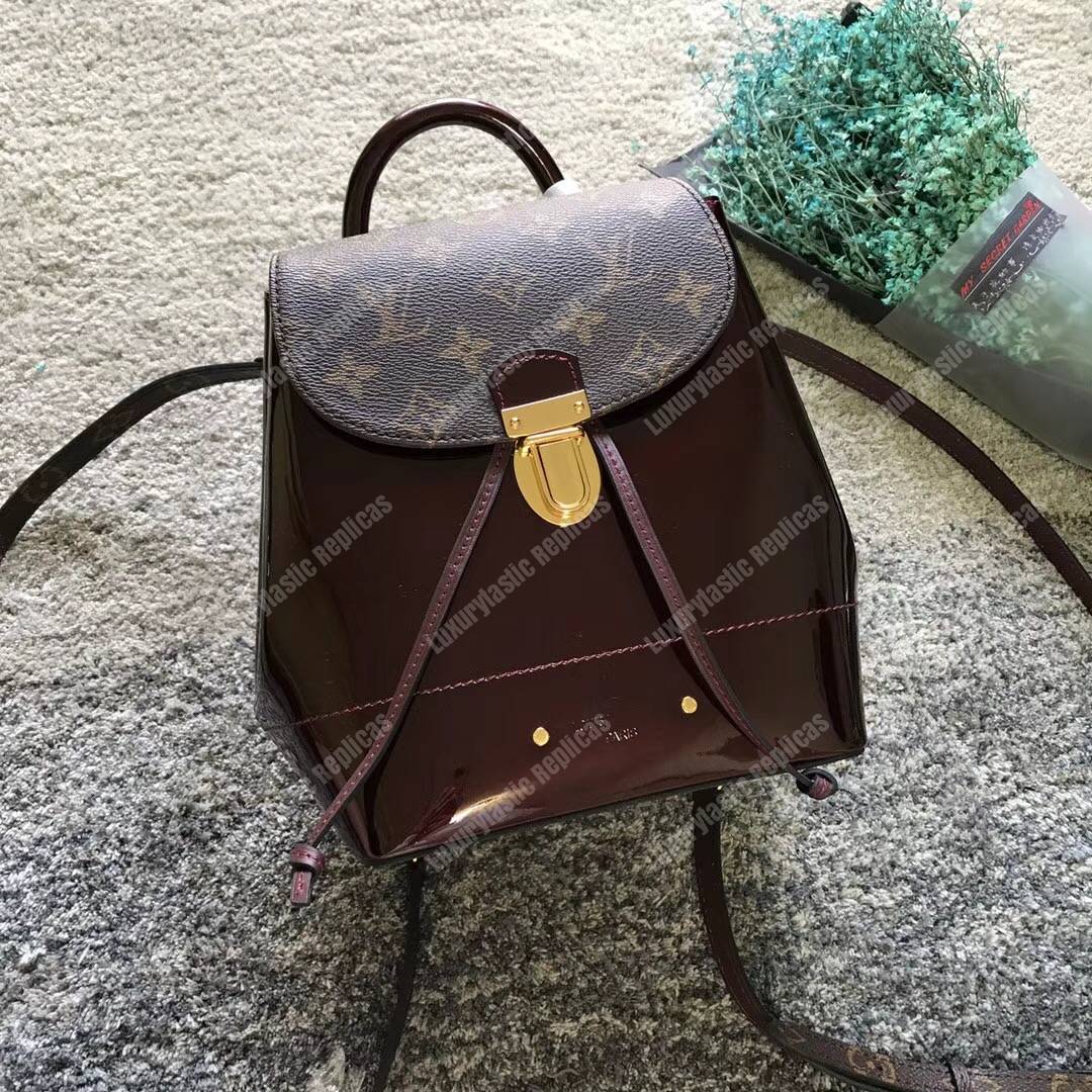 LV Hot Springs Backpack Patent Leather