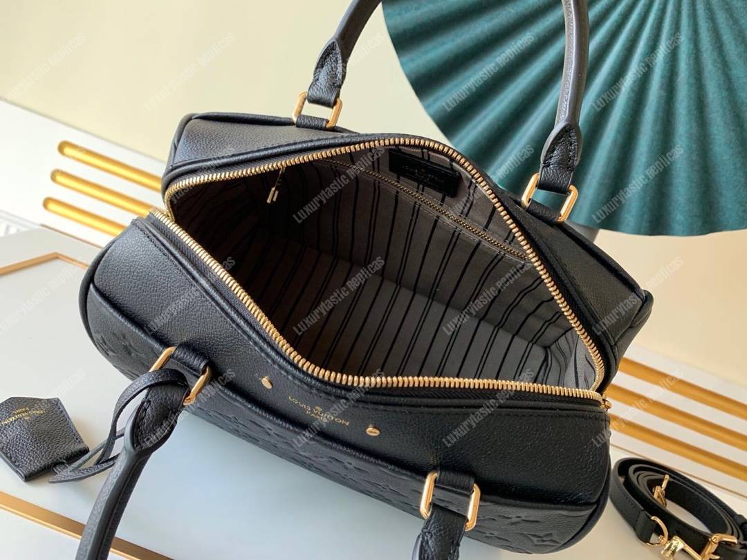 LV Speedy Bandouliere 25 Monogram Empreinte Leather Noir