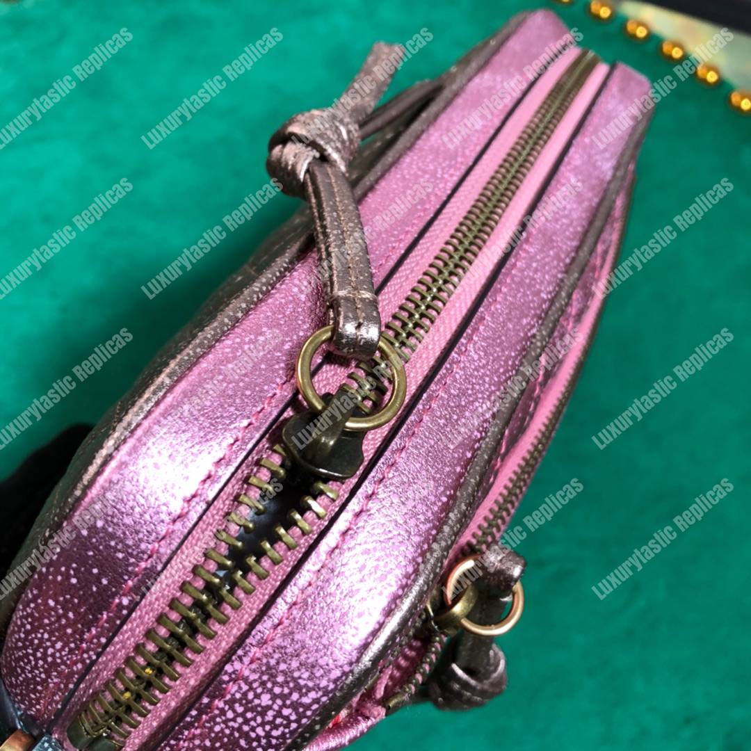 G*u*i zumi clutch metallic blue/pink