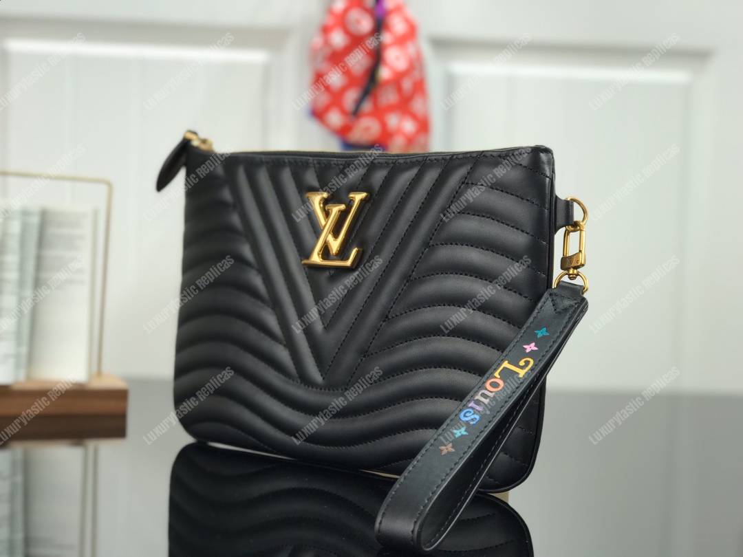 LV New Wave Zip Pochette Black
