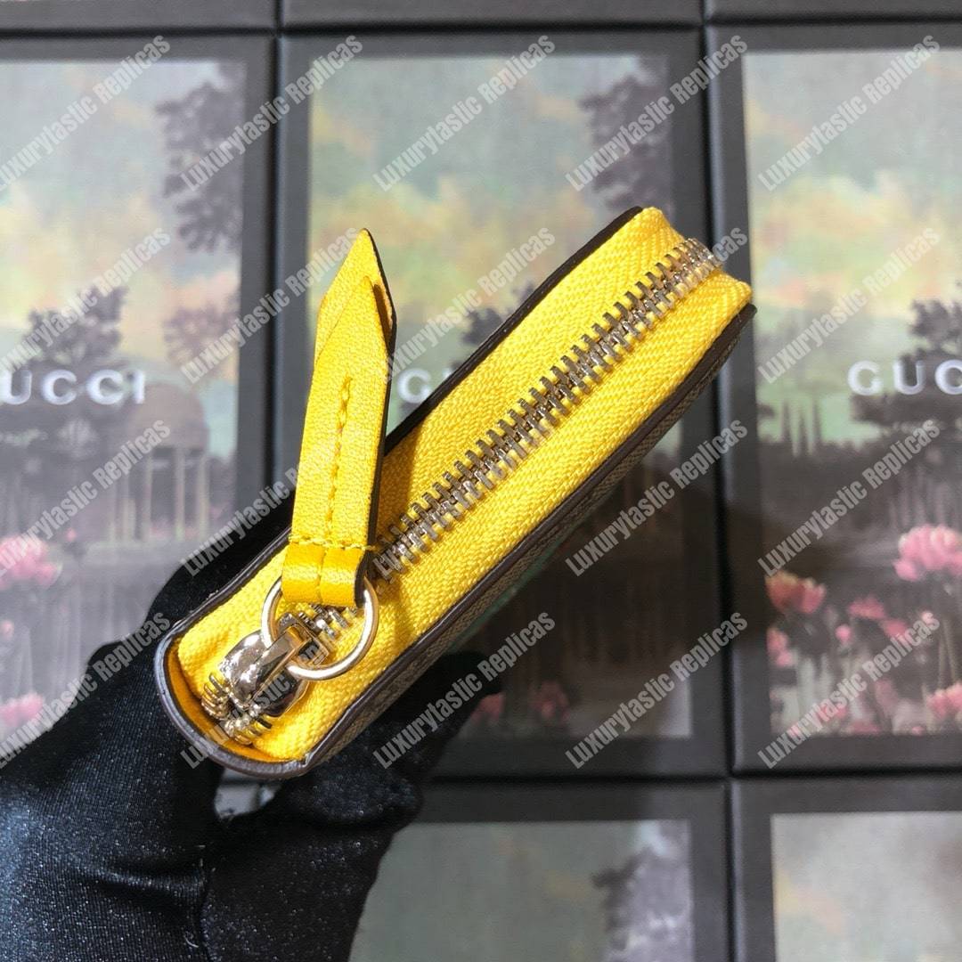 G*u*i gg sup*e zip around wallet with green bosco patch