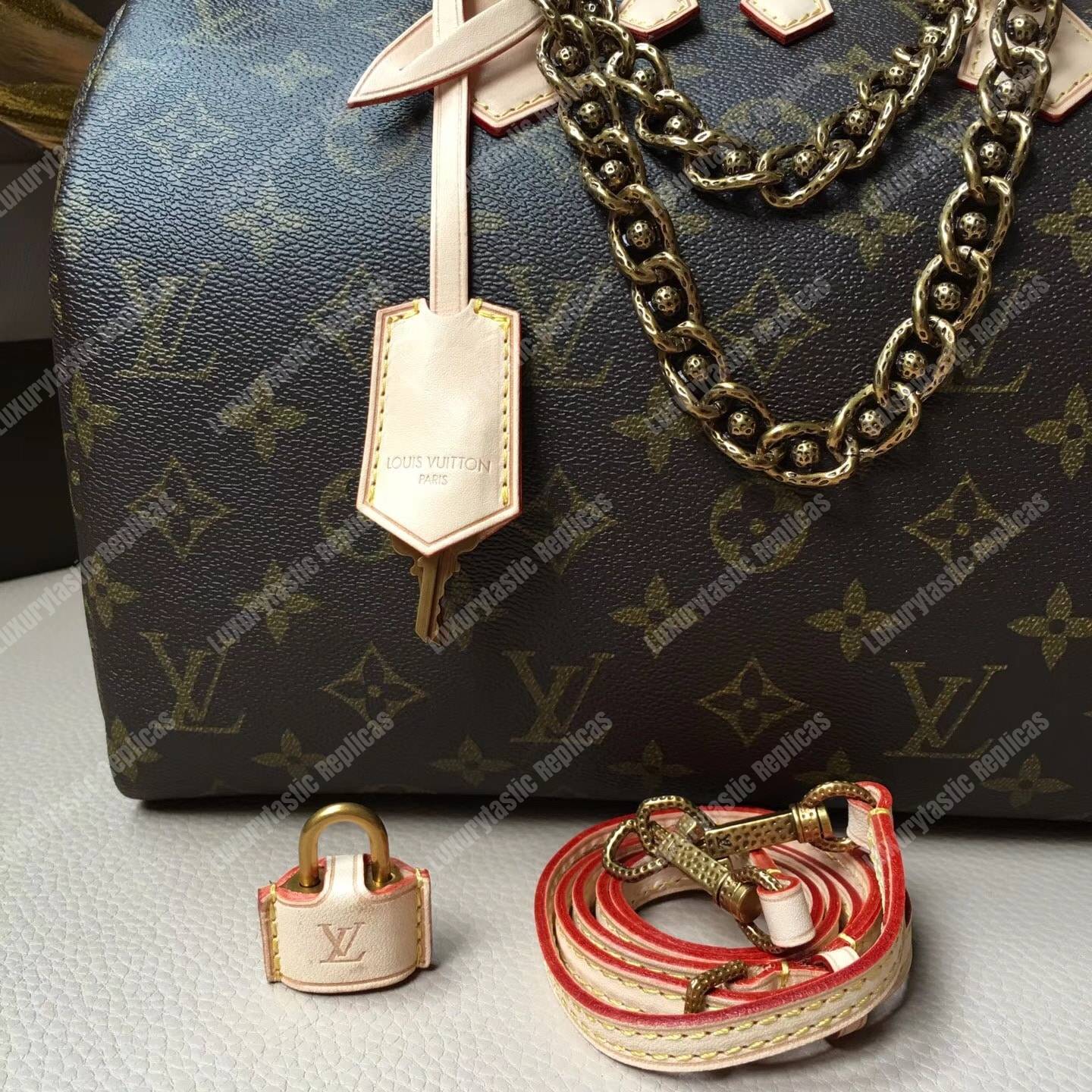 LV Speedy 30 Chain Tote Bag Monogram Canvas
