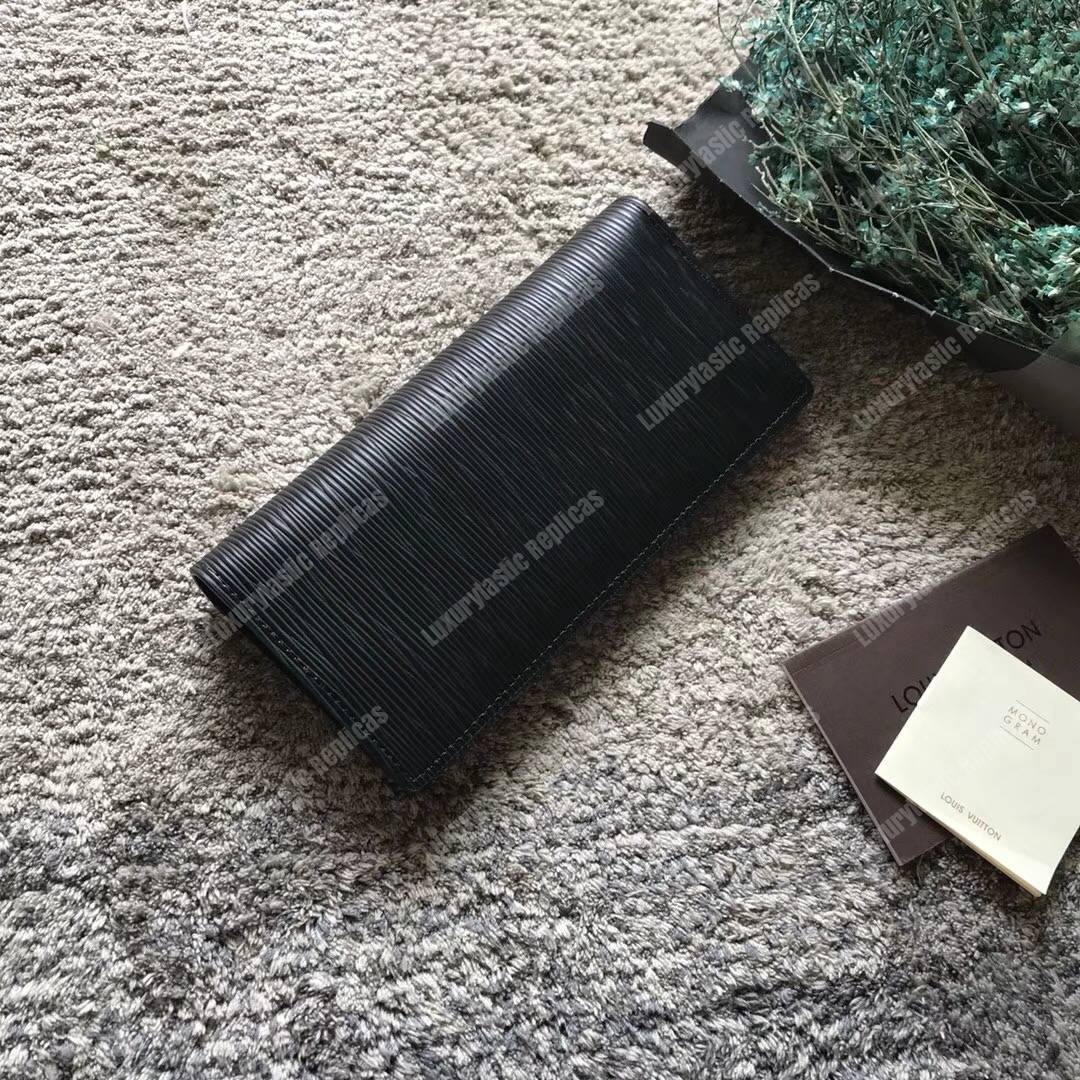 LV Circle signature Brazza Wallet Epi Leather Noir