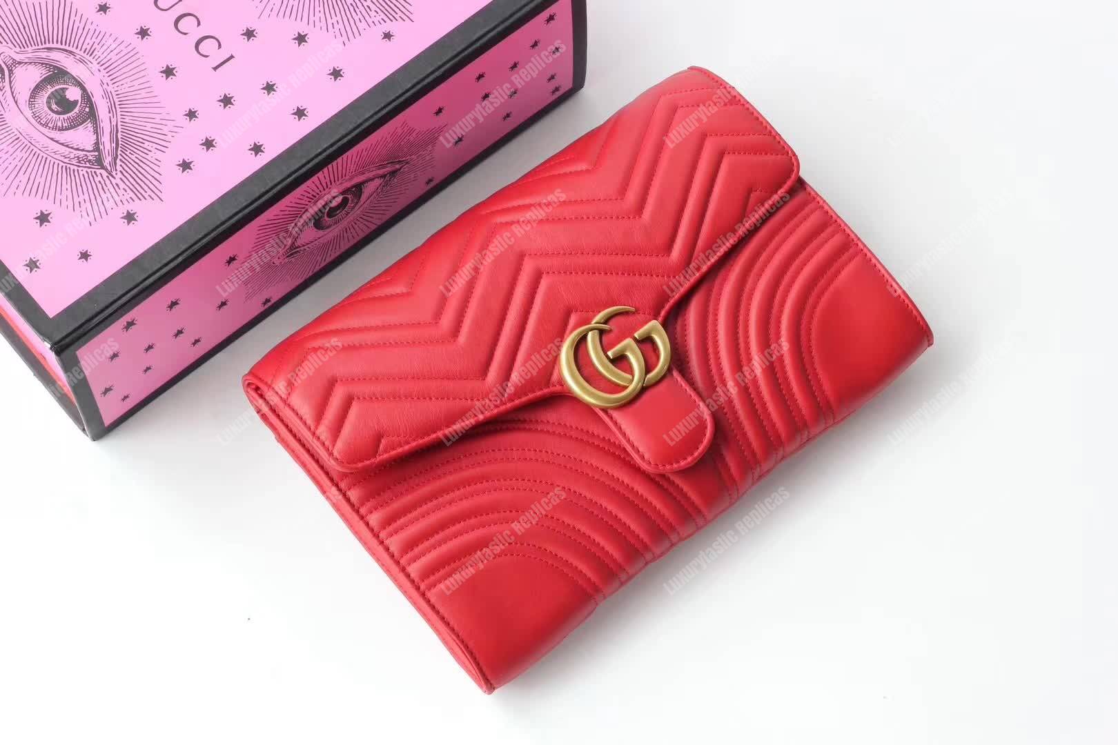 G*u*i gg marmont clutch red