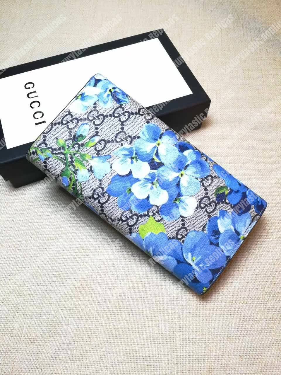 G*u*i gg blooms continental wallet blue