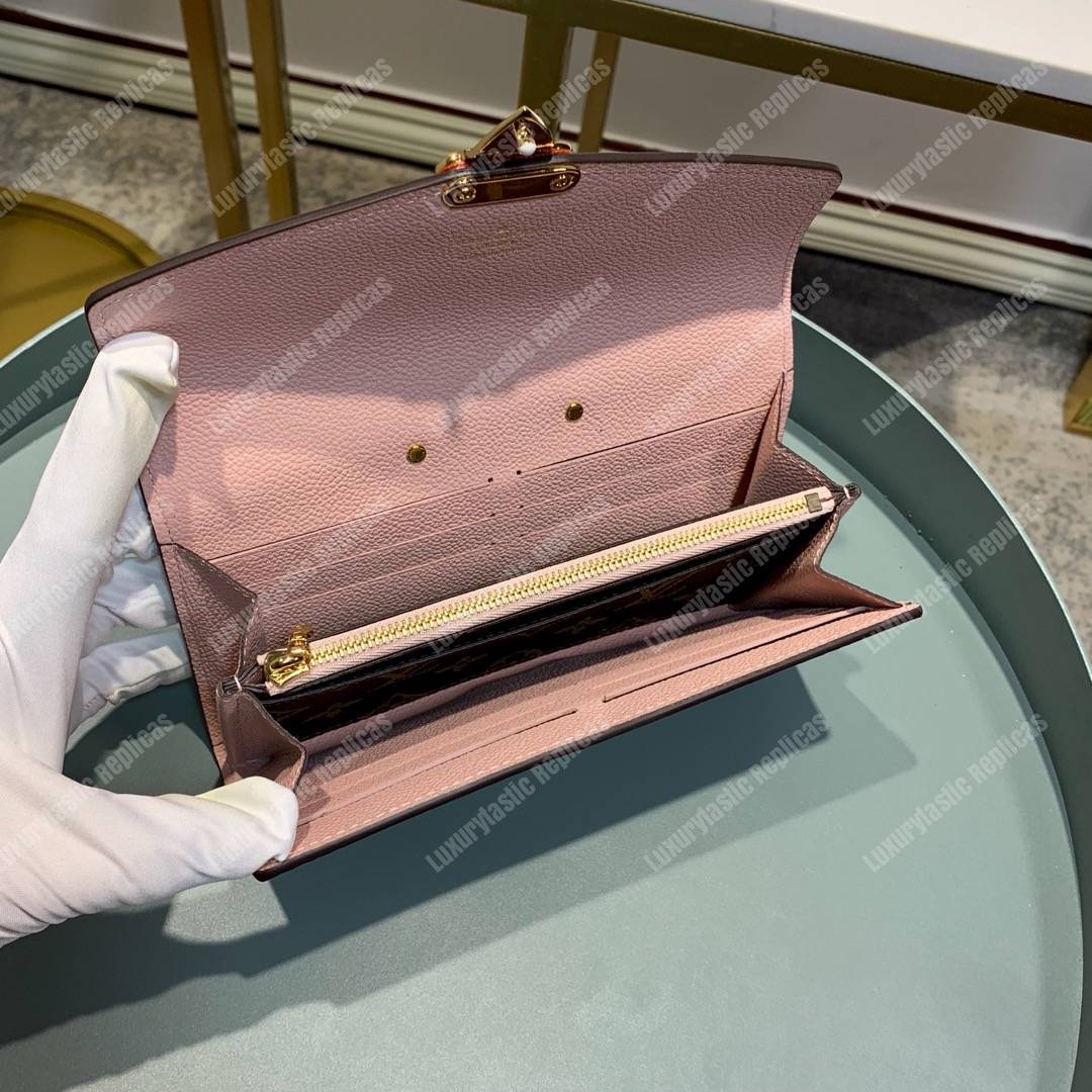 LV Pallas Wallet Monogram Canvas Peach