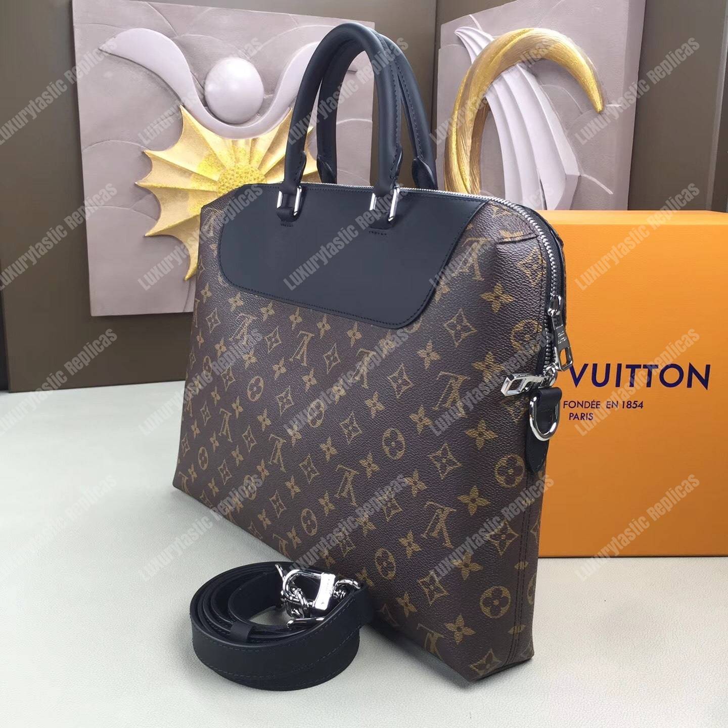 LV Porte-Documents Jour Monogram Macassar Canvas