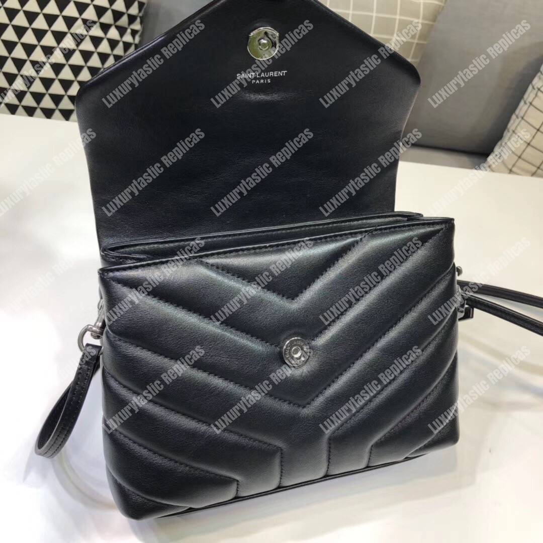 Saint Laurent Loulou Toy Bag In Matelassé “Y” Leather Black