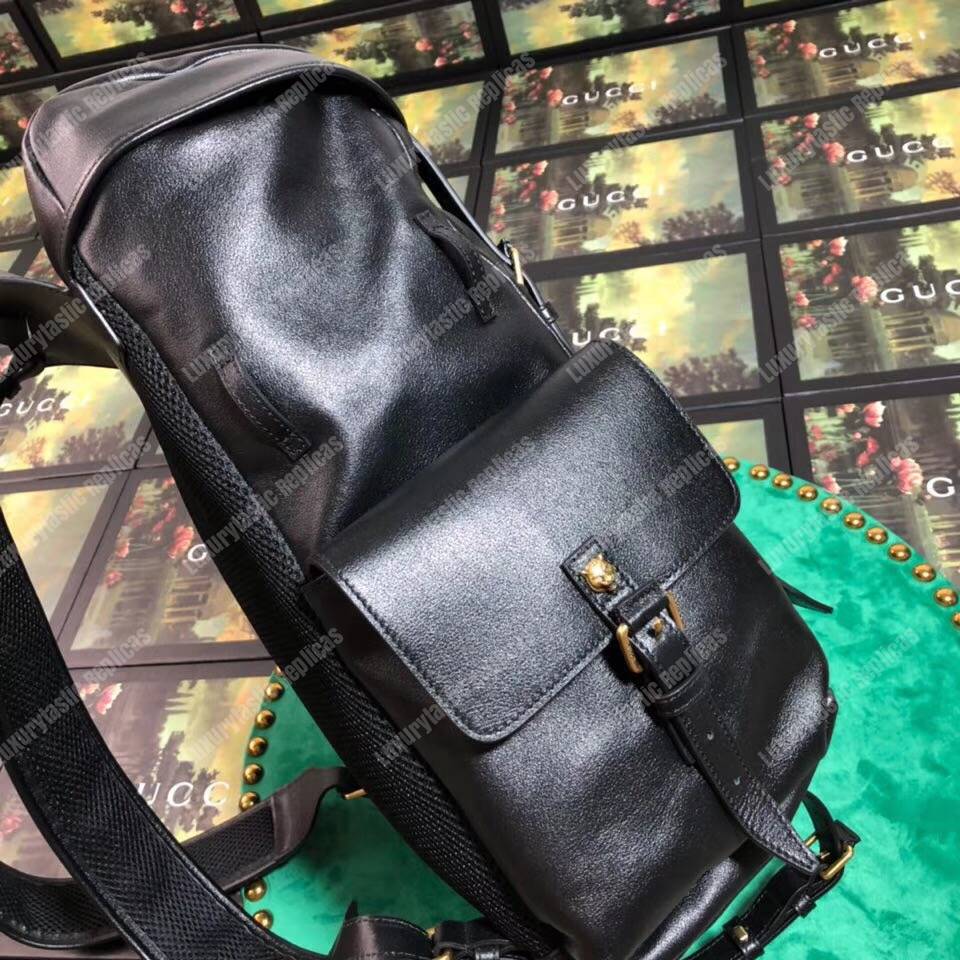 G*u*i re(belle) leather backpack black