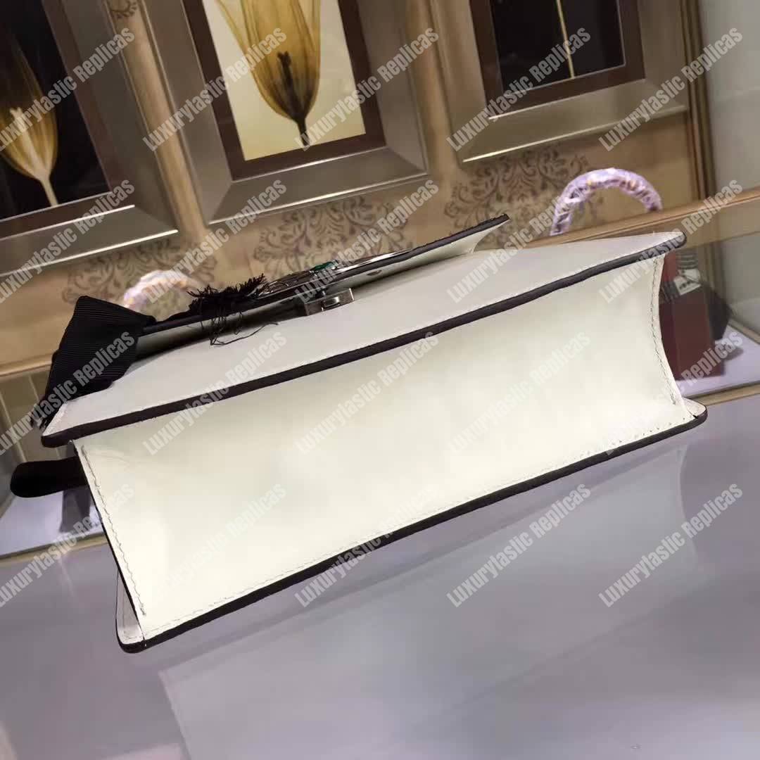 G*u*i lilith leather top handle bag white