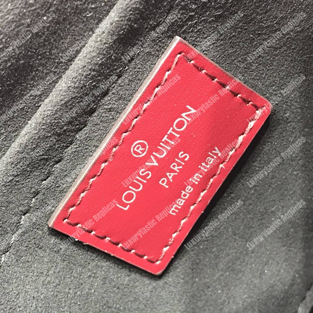 LV Tambourin Calf Leather Rouge