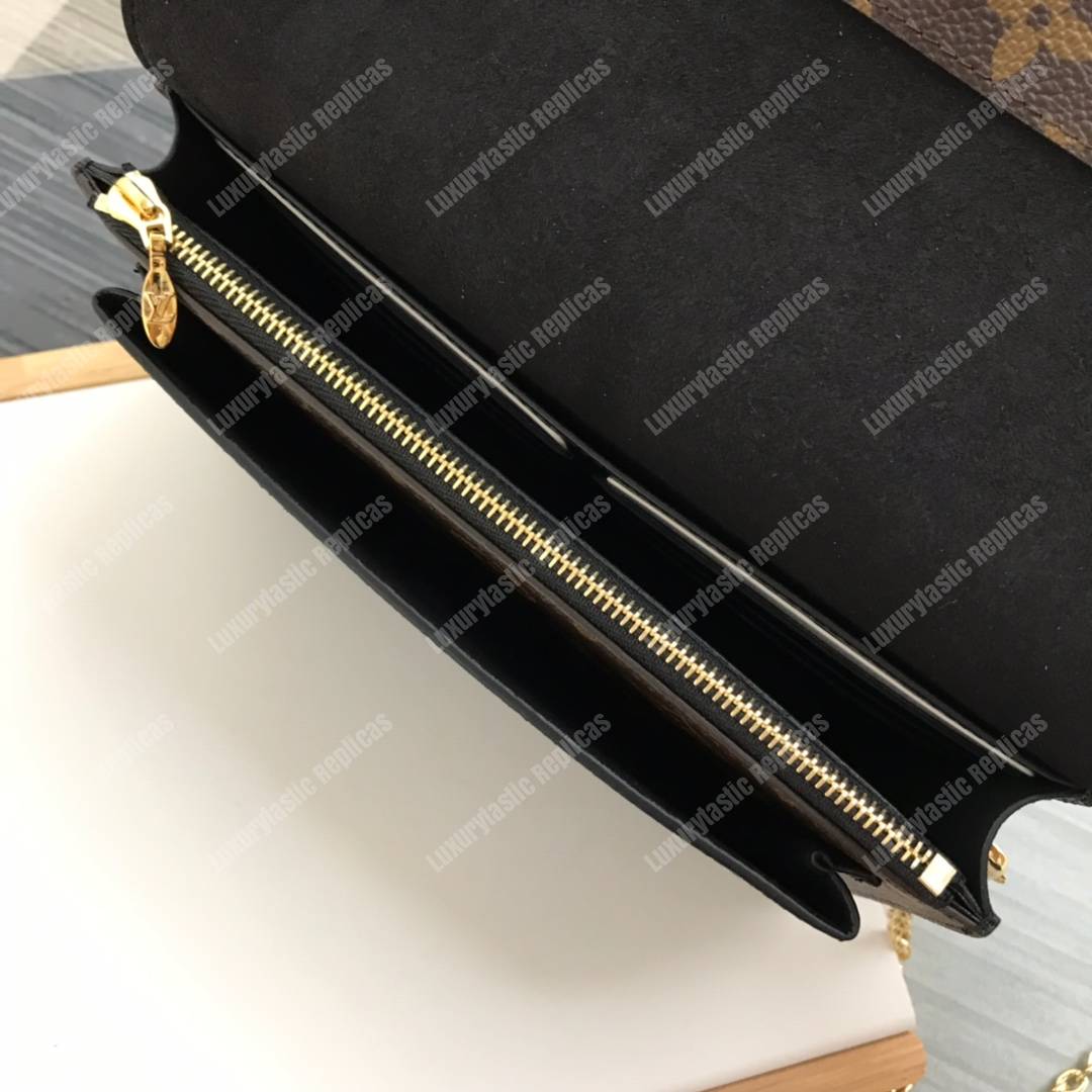 LV Vavin Chain Wallet Monogram Noir