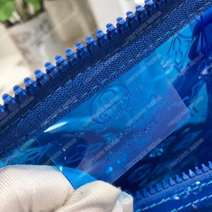 LV Keepall Bandouliere Monogram 50 Blue PVC