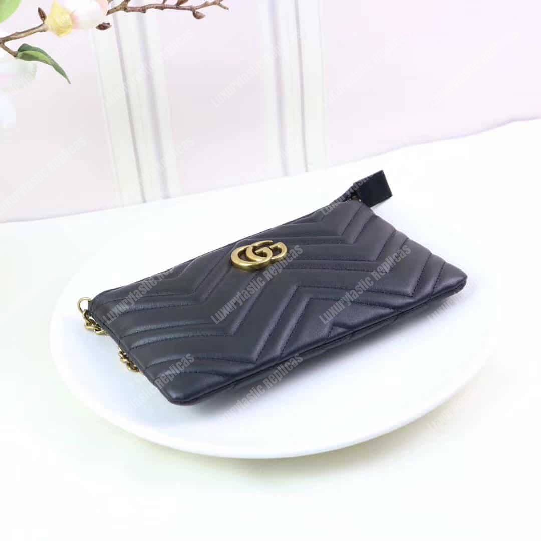 G*u*i gg marmont mini chain bag black