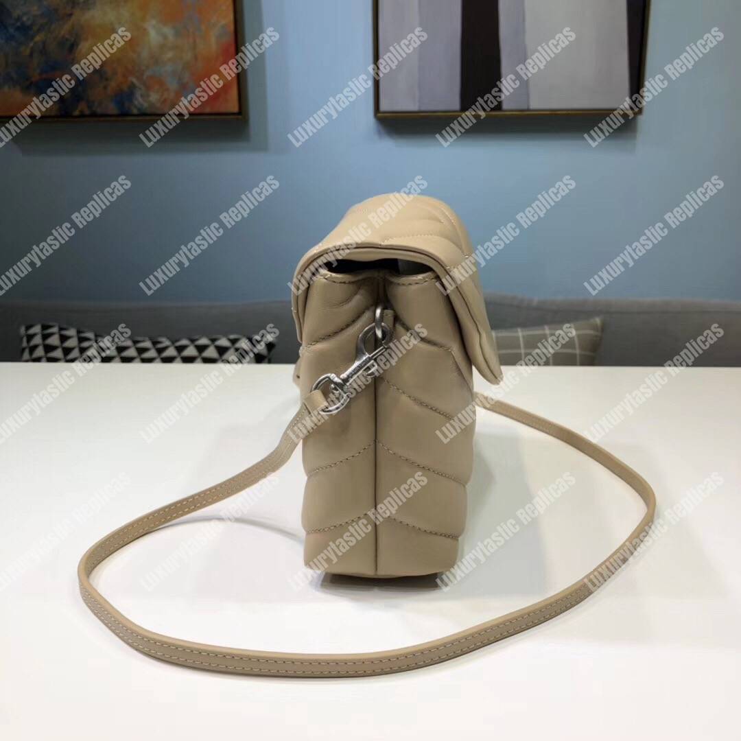 Saint Laurent Loulou Toy Bag In Matelassé “Y” Leather Powder