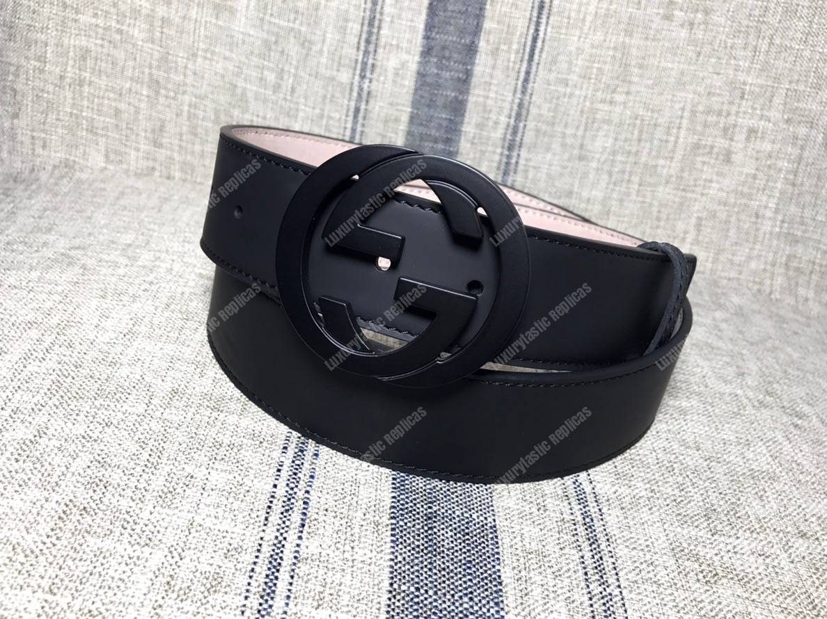 G*u*i leather belt with interlocking g