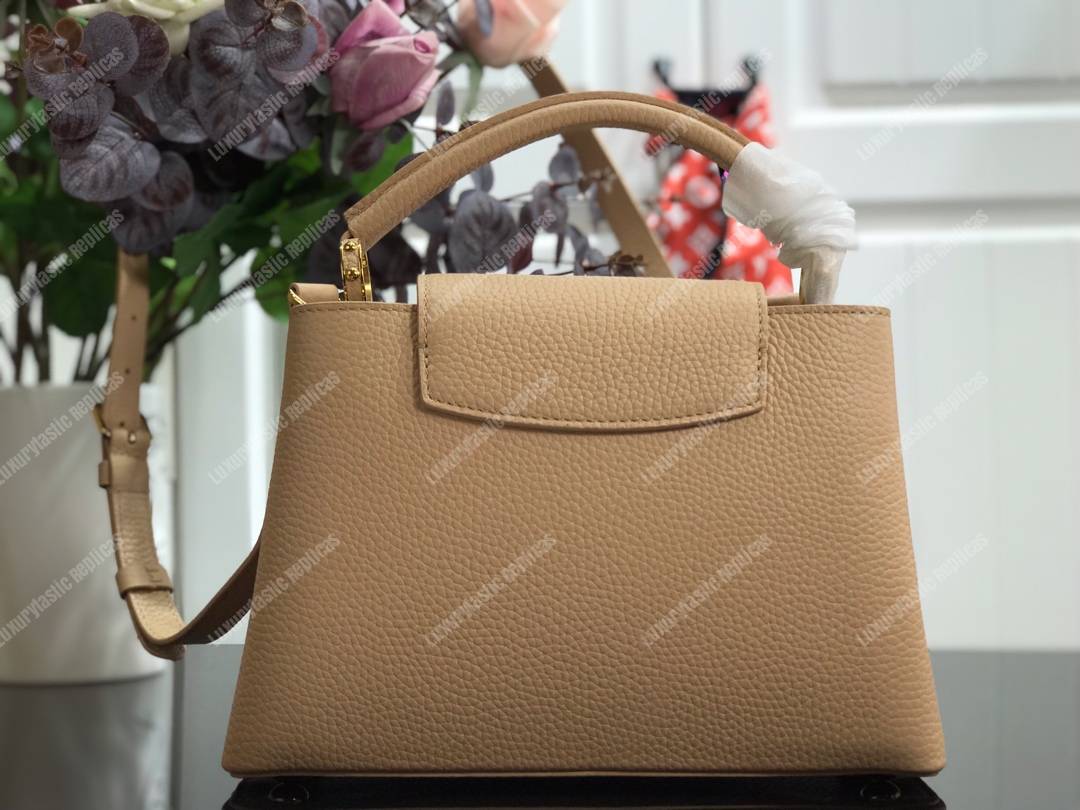 LV Capucines BB Taurillon Leather Beige