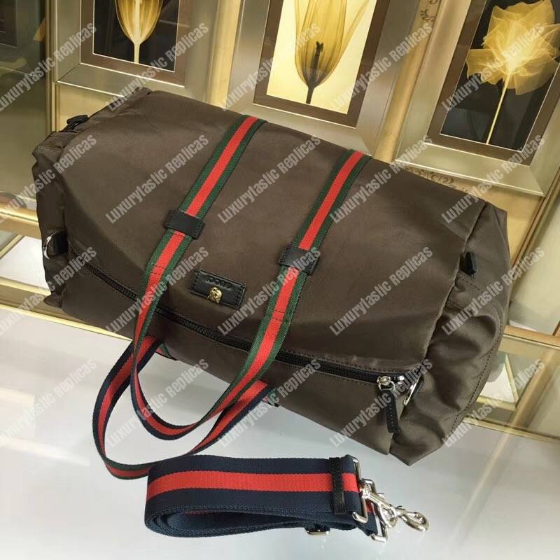 G*u*i technical canvas duffle brown